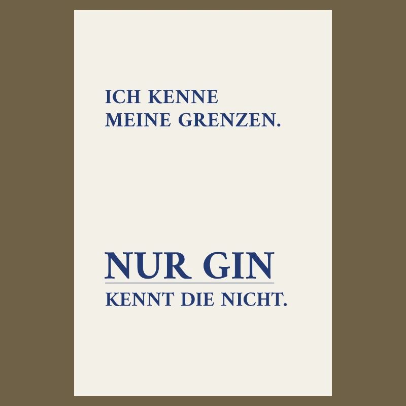 Gin Knows No Borders – Minimal Poster