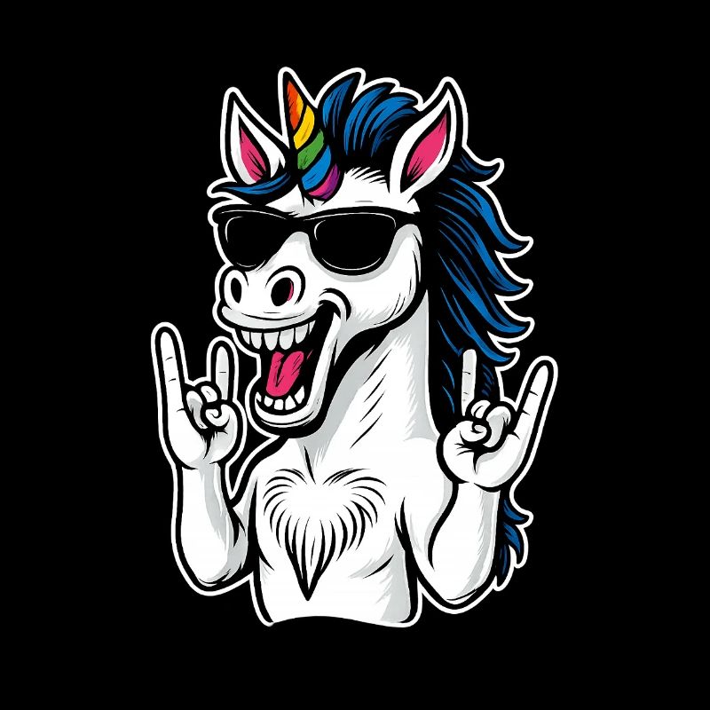 Rockendes Einhorn mit Sonnenbrille LGBT