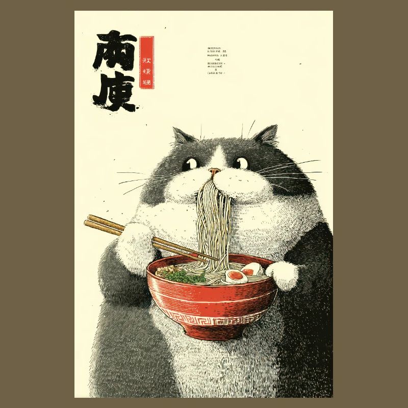 Ramen-Katzen-Ukiyo-e-Zauber