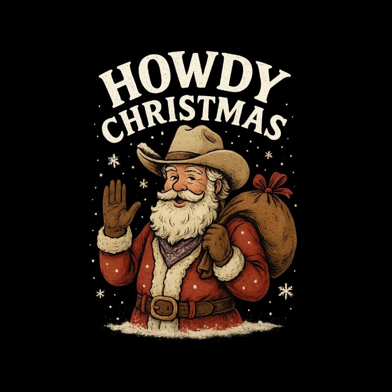 Howdy Christmas Western Santa
