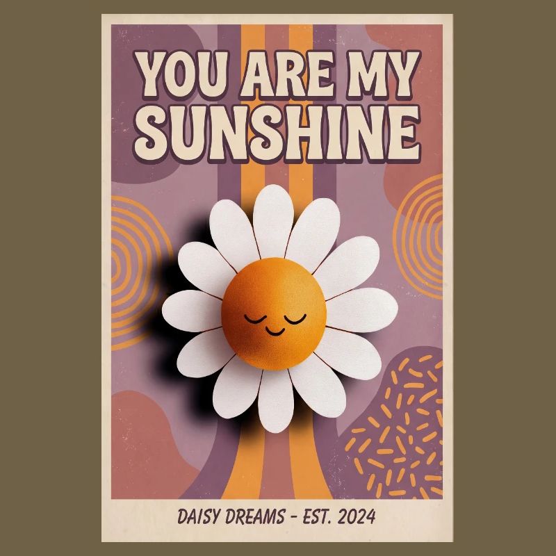 Du bist meine Sonnenschein-Gänseblümchen-Popkunst