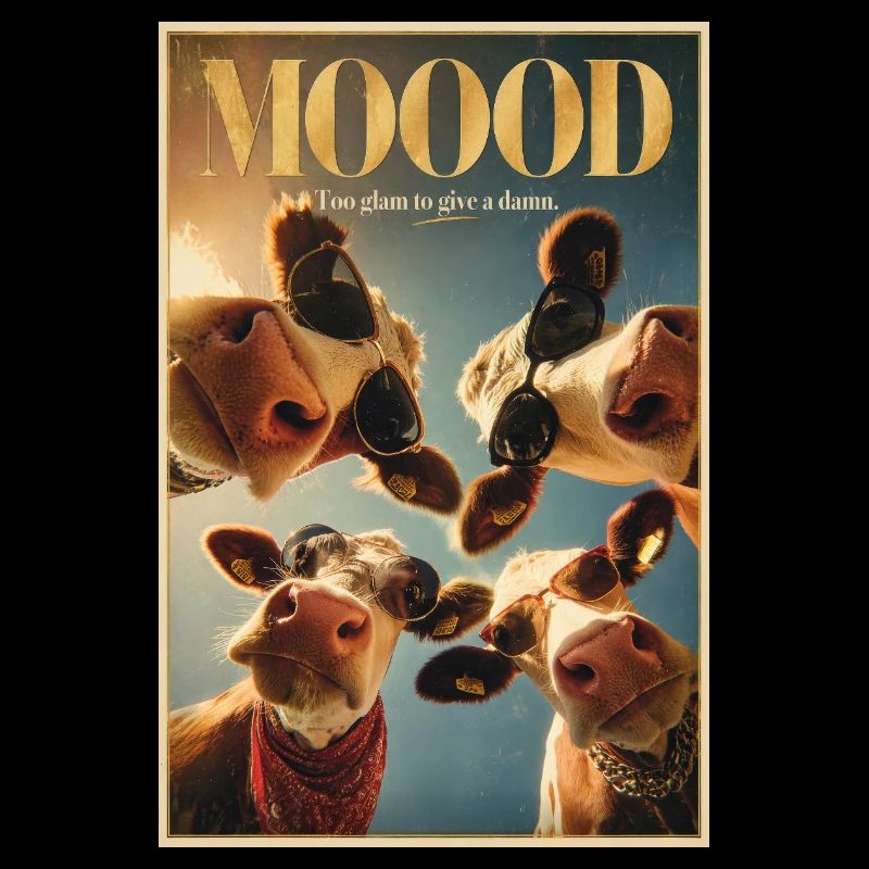 Mood Moo : Affiche Glam Cow