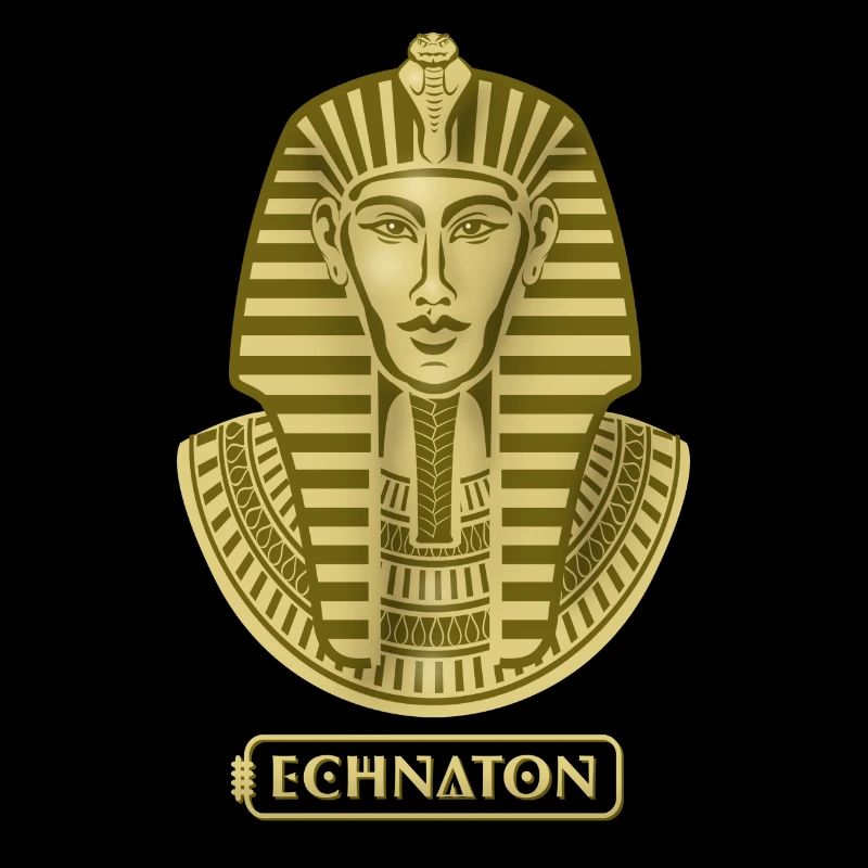 Portrait du pharaon en ton doré Akhenaton