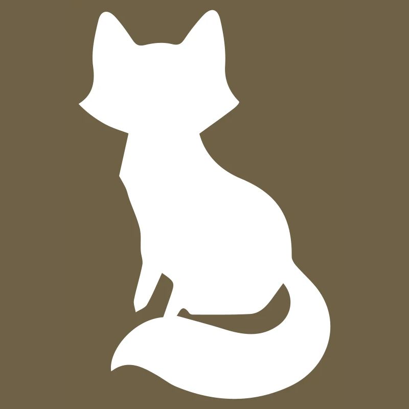 Playful Fox Silhouette Design