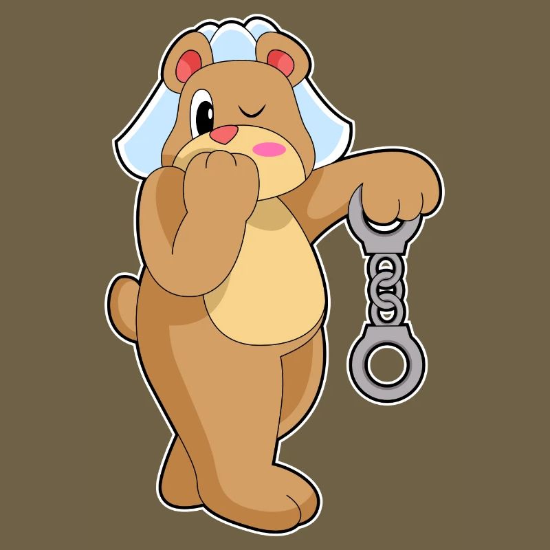 Bear Bride Handcuffs Wedding