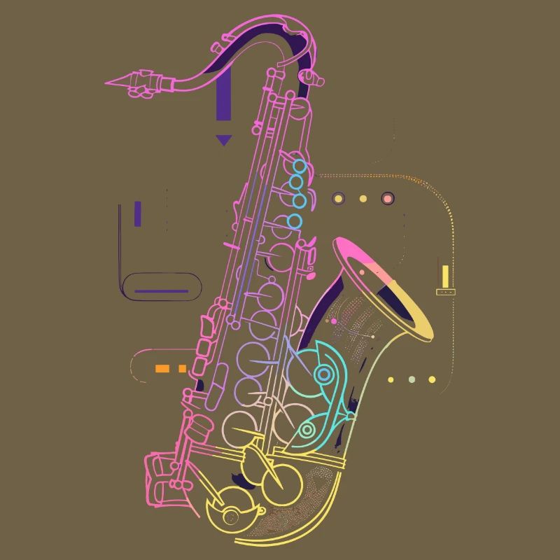 Dessin de saxophone