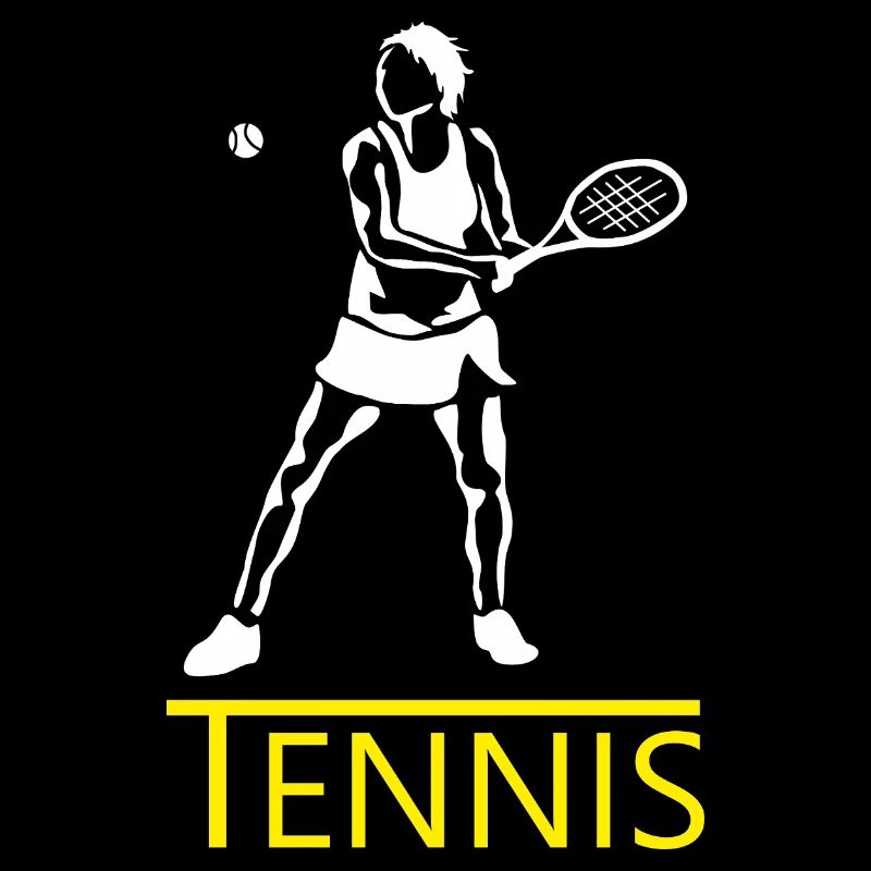 Tennis Silhouette Yellow Accent