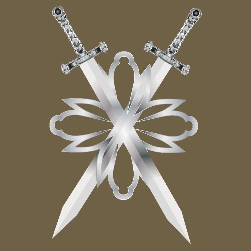 Deux épées ornées d’argent