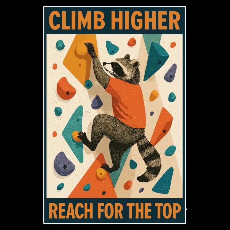 Bouldering raccoon climb higher motivation