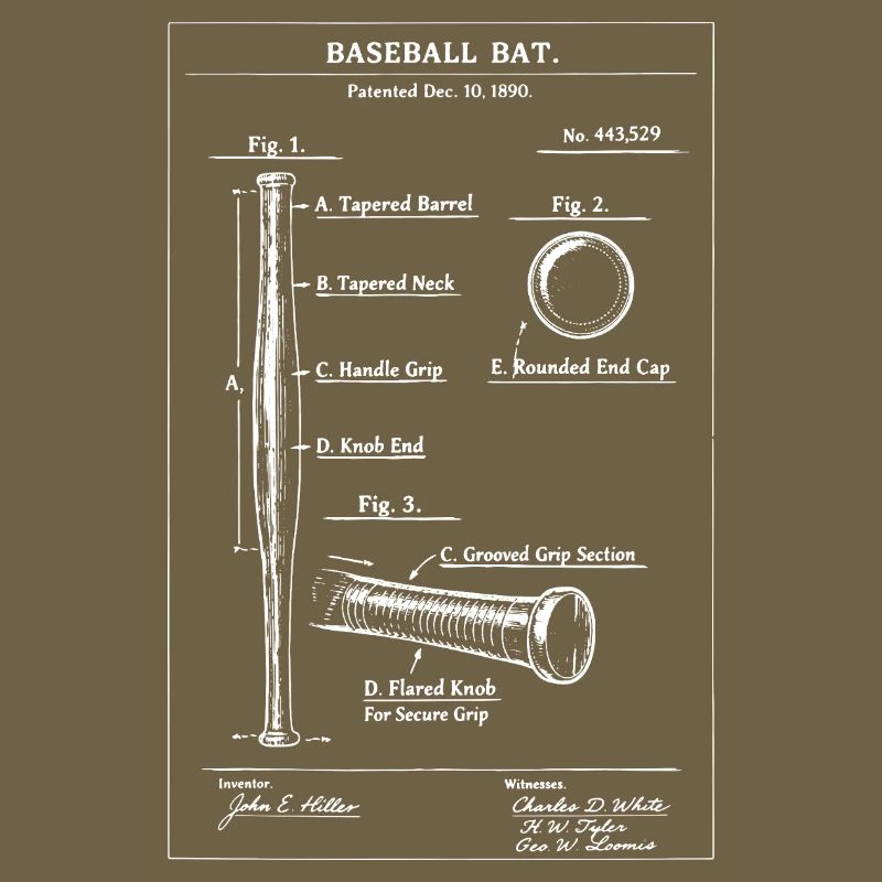 Plan de brevet pour batte de baseball