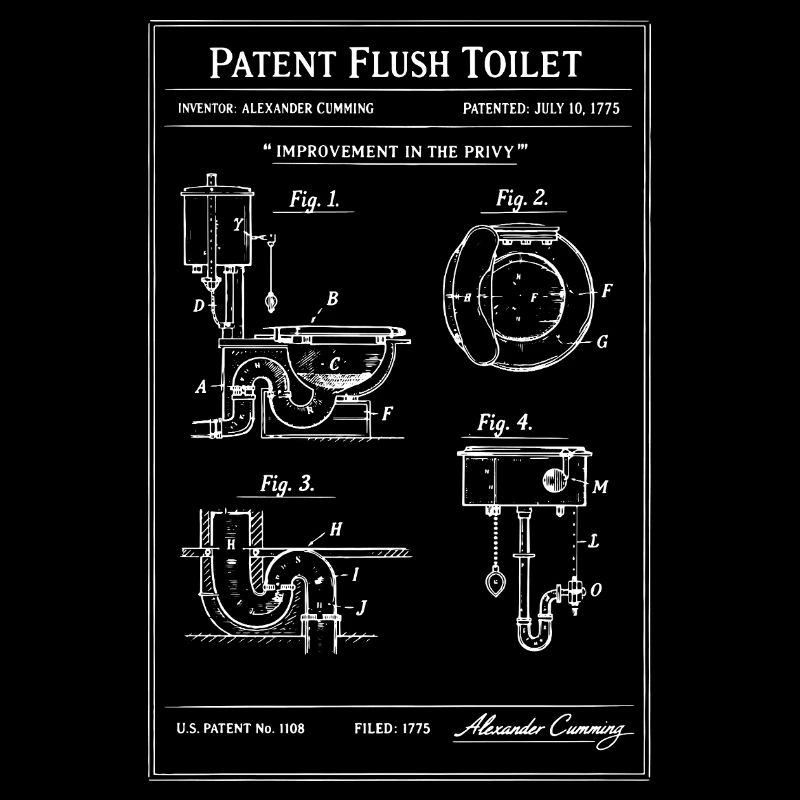Plan breveté pour toilettes à chasse d’eau