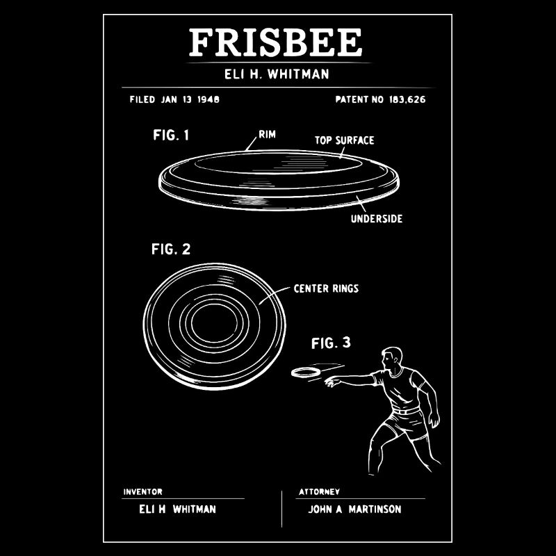 Plan de brevet de Frisbee Rétro