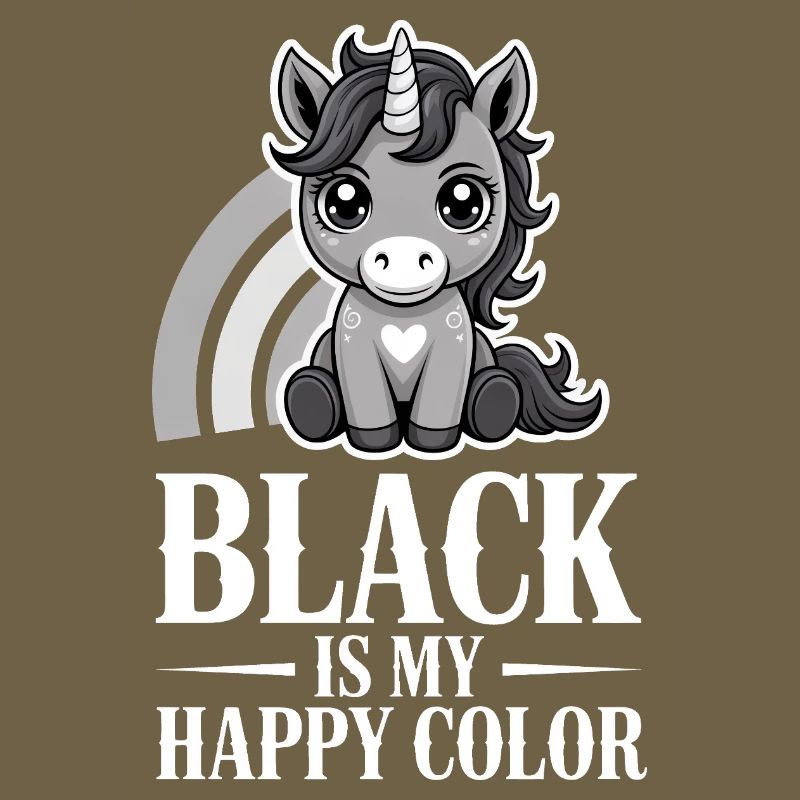 Unicorn Joy : Le noir est ma couleur joyeuse