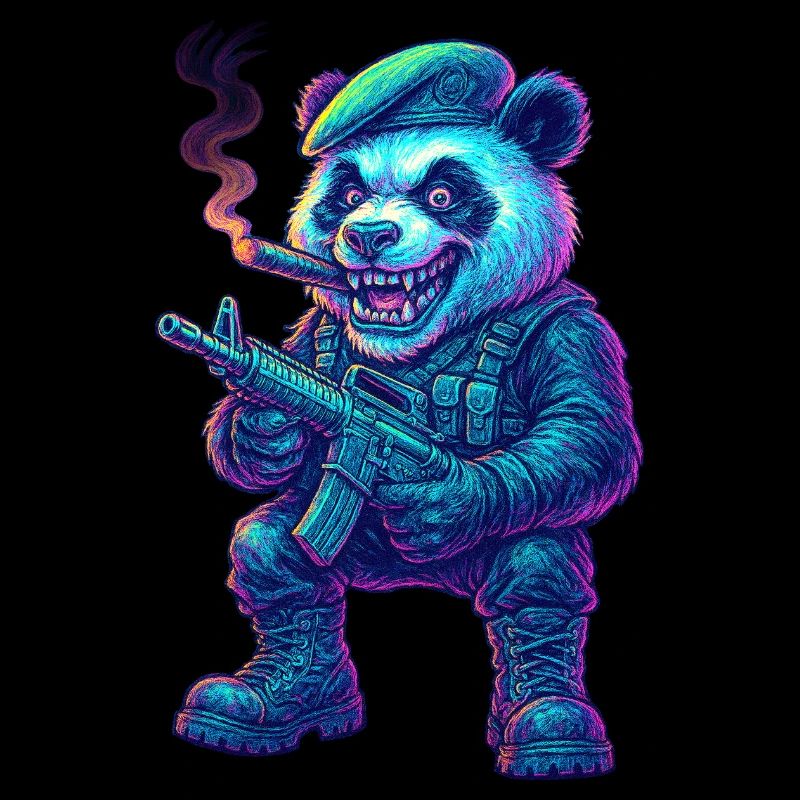 Mercenaire Panda Néon