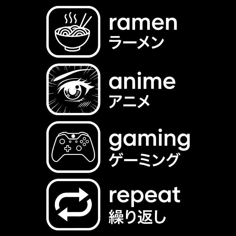 Ramen Anime Gaming Repeat Japan Design
