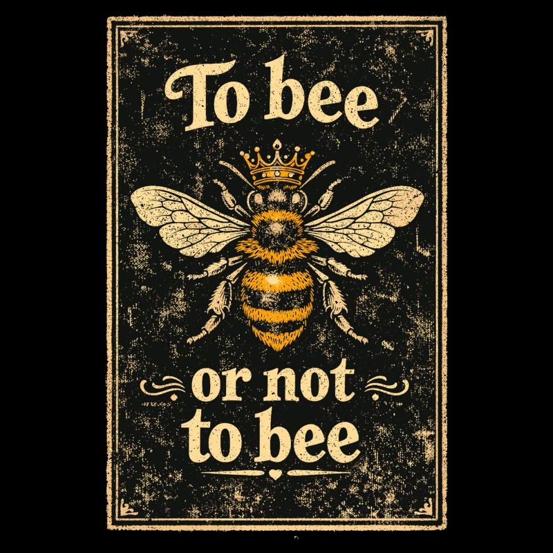 To bee or not to bee – Retro Biene mit Krone