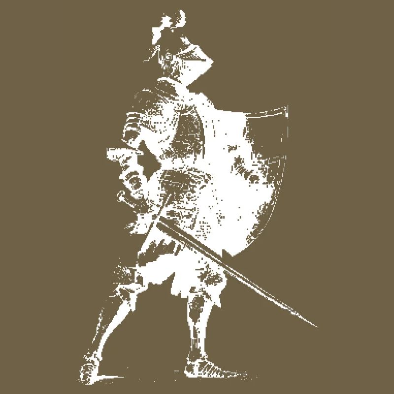Knight Silhouette with Shield