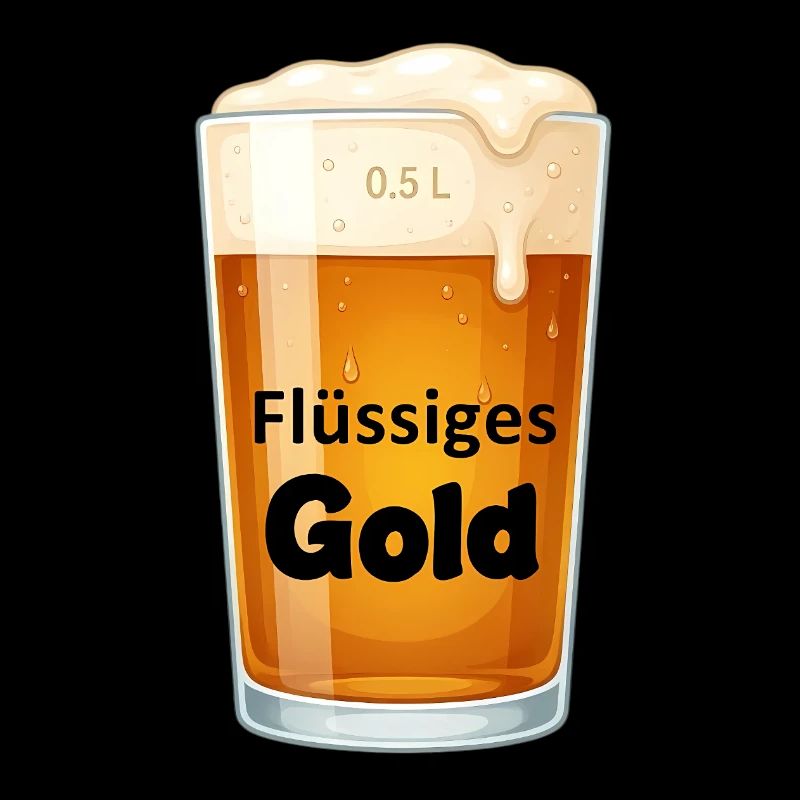 Flüssiges Gold Pint Design