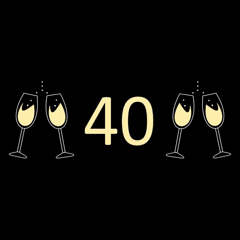 40e anniversaire 40e anniversaire 40 numéro 40 blanc