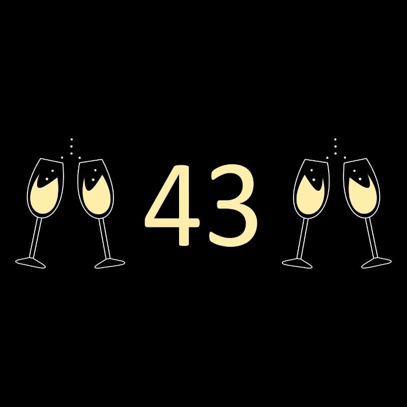43rd Birthday 43 Years Anniversary 43 Years Number 43