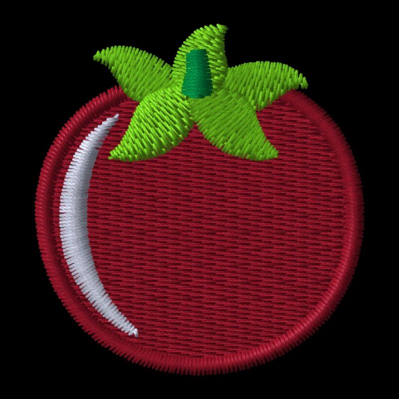 Tomate bestickt