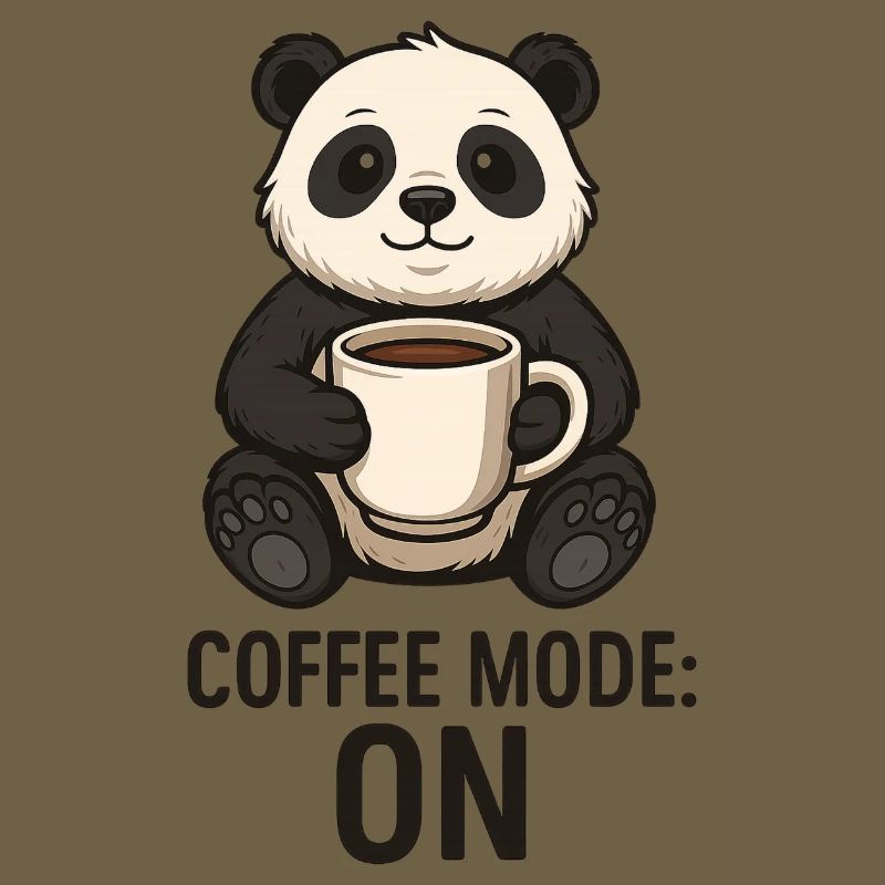 Kaffee Panda Modus An Tier Design 