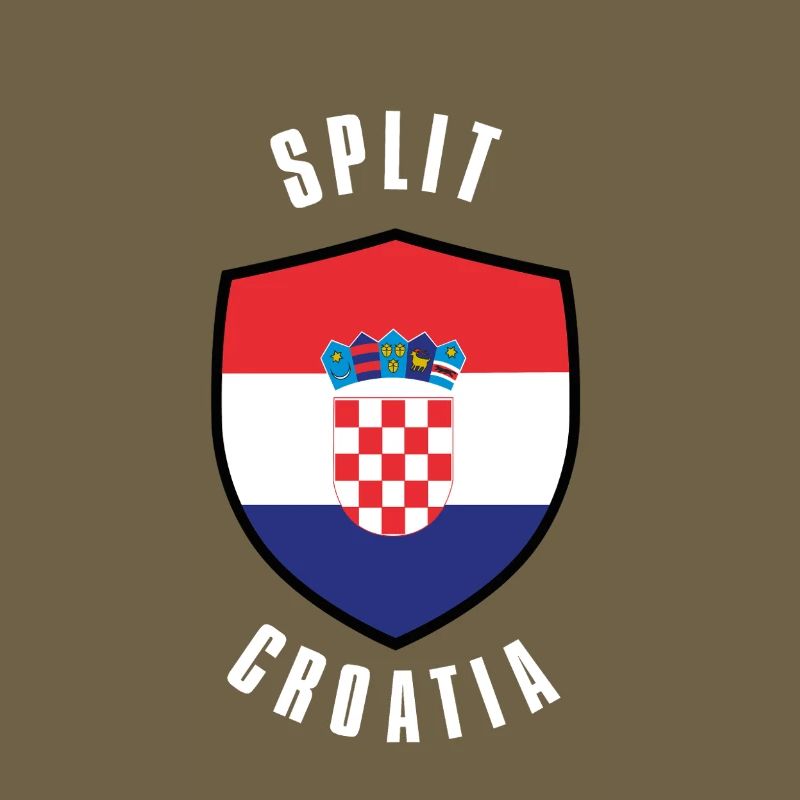 Geteilter Kroatien-Schild