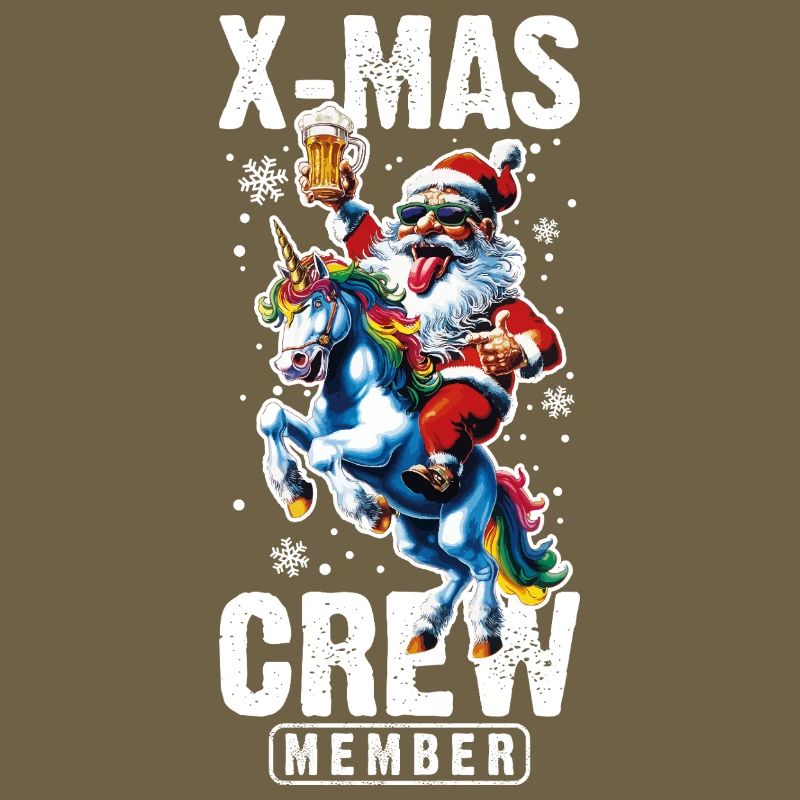 Weihnachts Crew Weihnachtsmann Einhorn