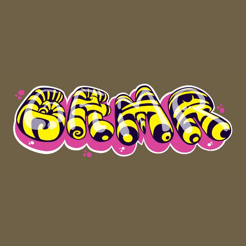 Conception de texte colorée de style graffiti