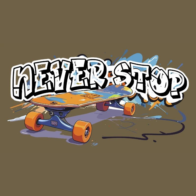 Farbiger Skateboard Graffiti Design