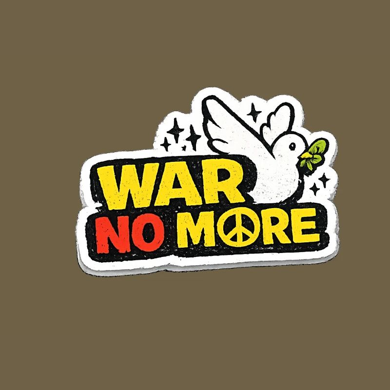 War No More – Sticker Peace & Humanity