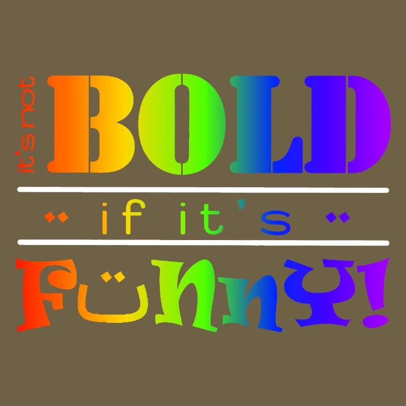 Lebendiger Regenbogen Lustiges Mutiges Textdesign