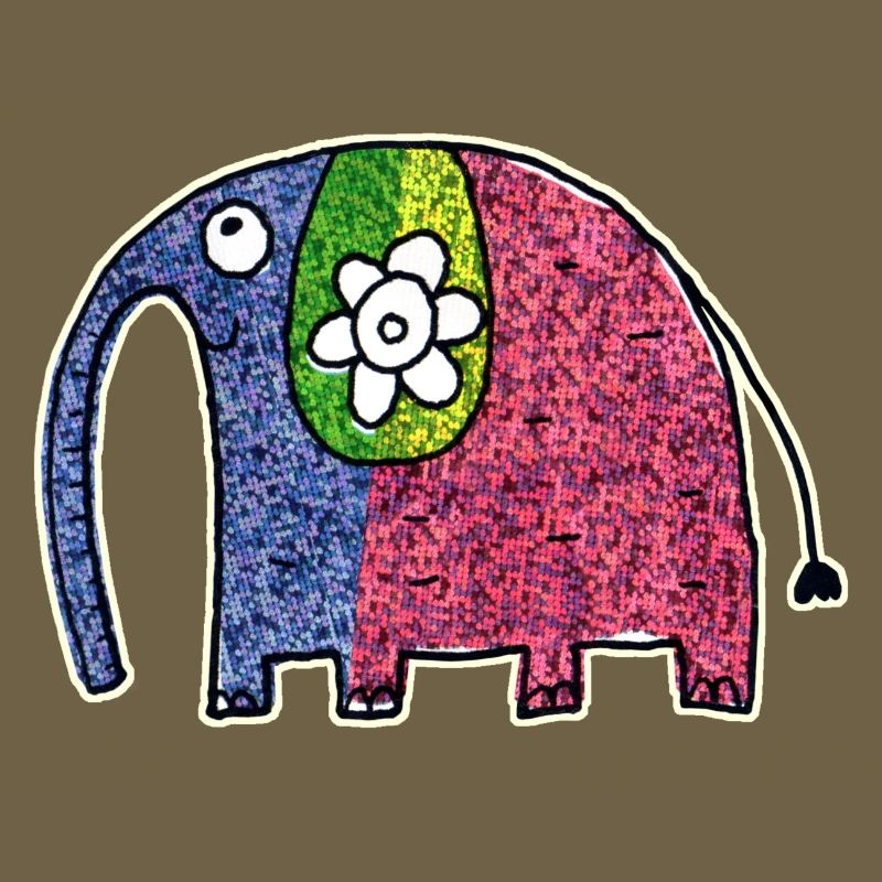 Süßer bunter Elefant Eli