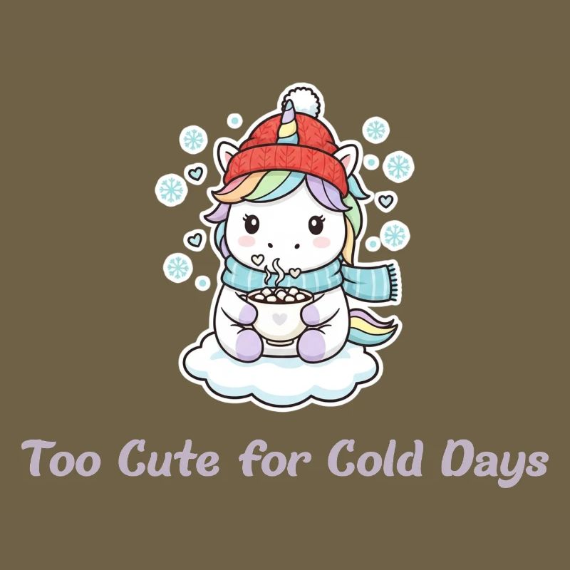 Too Cute for Cold Days - Süßes Winter Einhorn