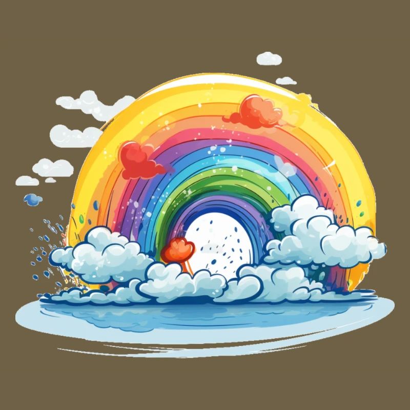Regenbogen mit Wolken