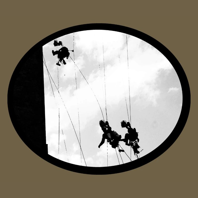 Fensterputzer in luftiger Höhe
