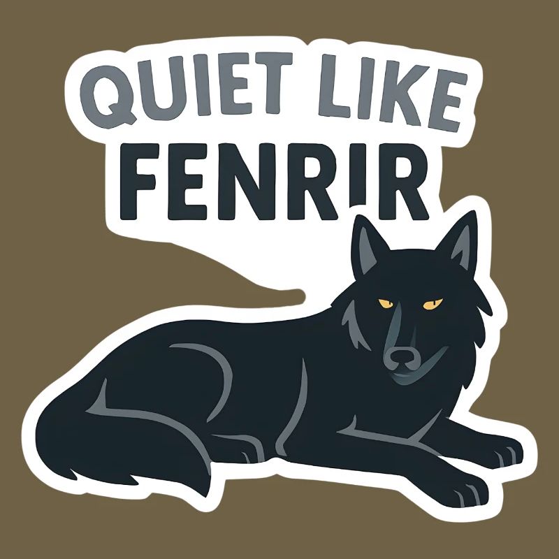 Leise wie Fenrir Wolf Design