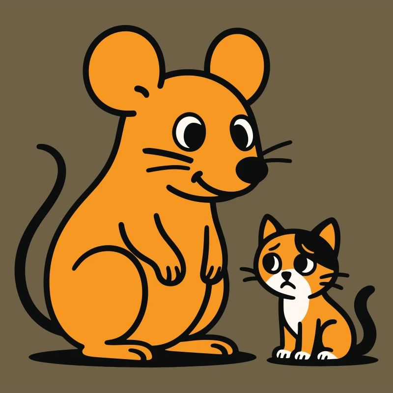 Kuschelige Maus und Kätzchen Duo