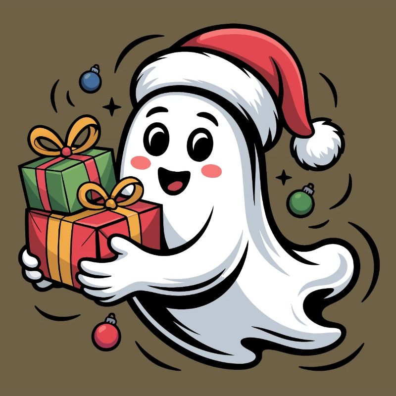 Weihnachtsgeist mit Geschenken