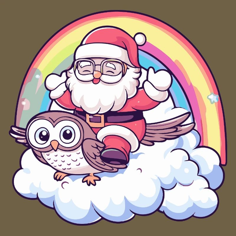 Eule Weihnachtsmann Weihnachten