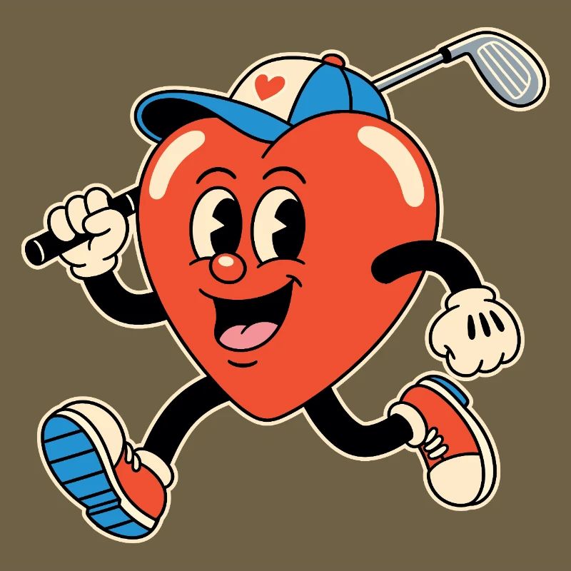 Herz Golf Cartoon