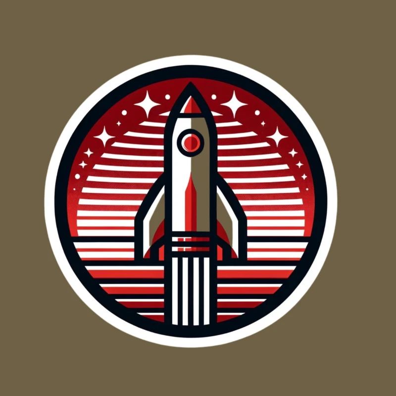 "Red Horizon" - Rocket Emblem T-Shirt