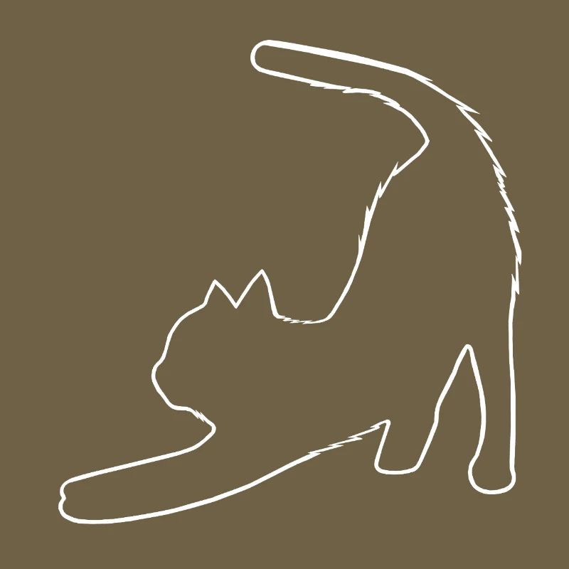 Outlines gestreckte katze