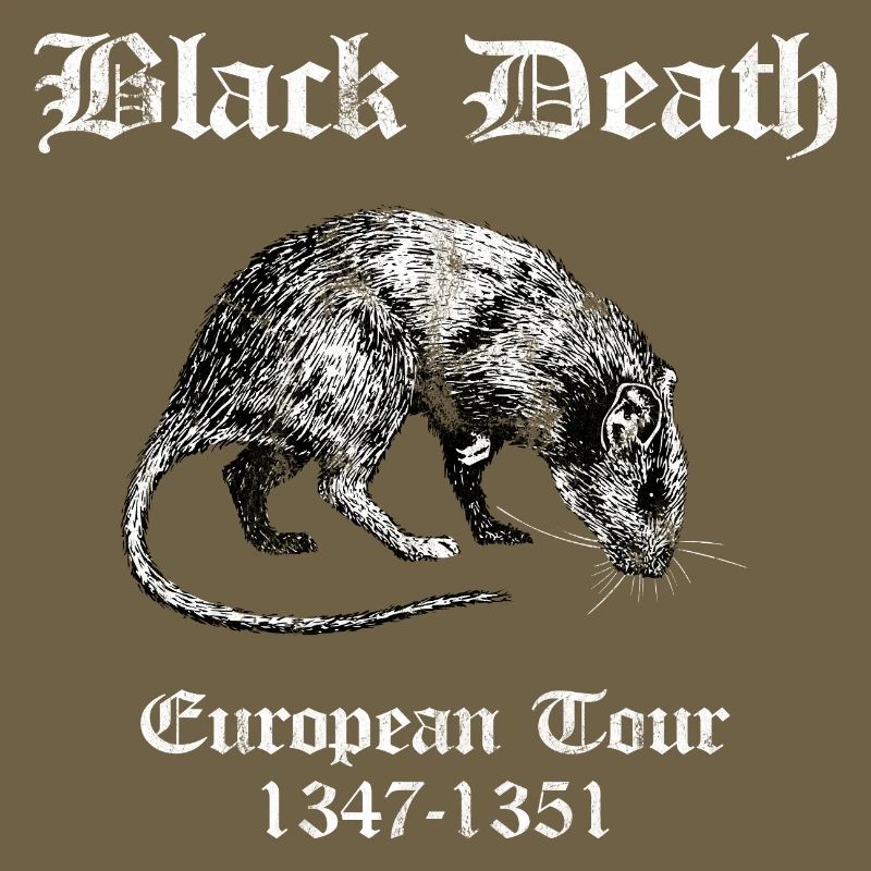 SATIRISCHES HALLOWEEN DESIGN: BLACK DEATH