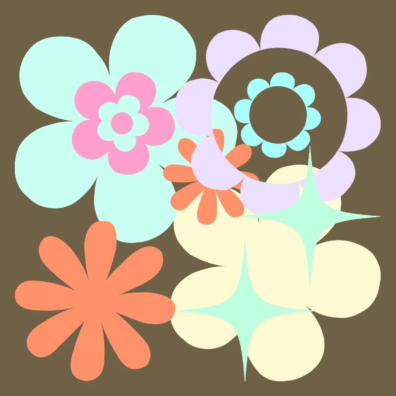 Blossom Pop Retro Pattern