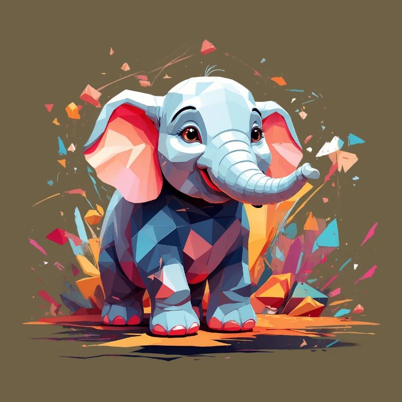 Explosion de couleur d’éléphant