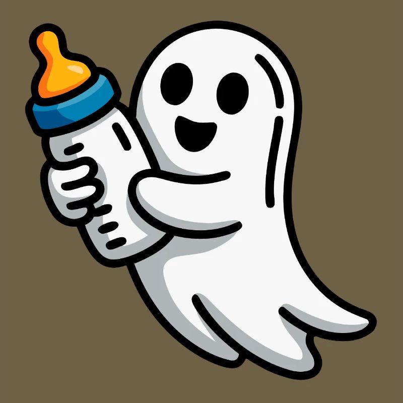 Geist mit Schnuller Illustration