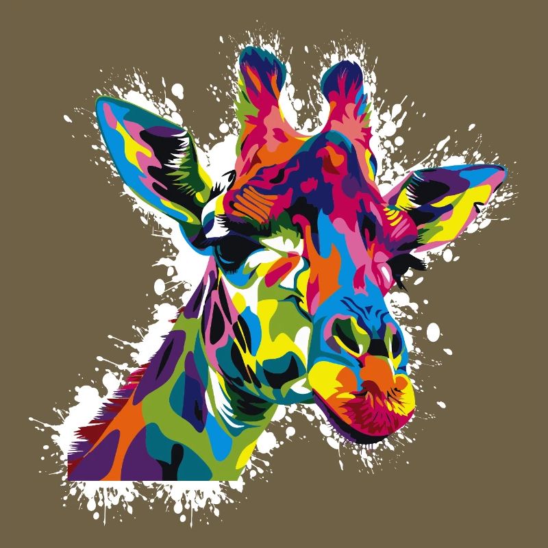 Farbige Giraffe Popart