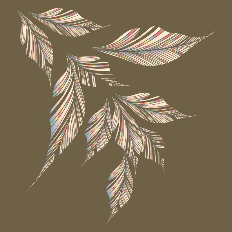 Delicately shimmering, feather-light leaf pattern