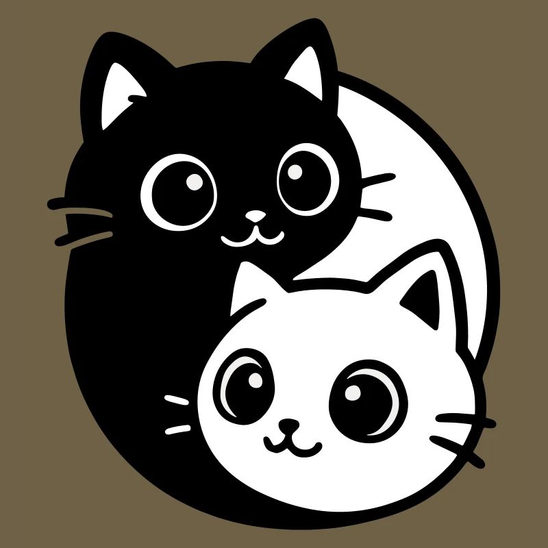 Portrait de chat Ying Yang
